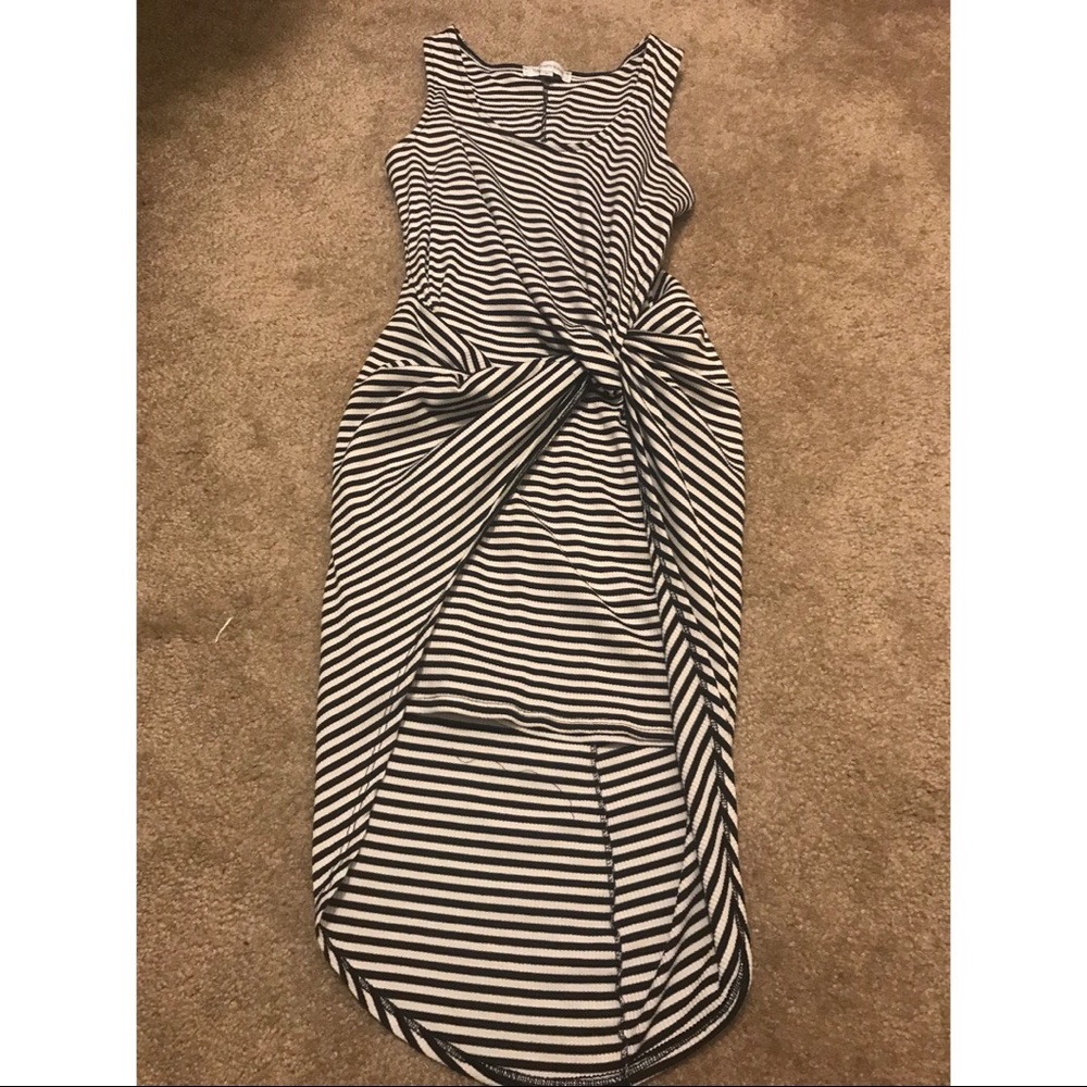 Black and White strip dress